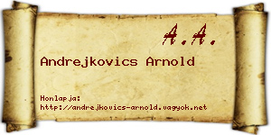 Andrejkovics Arnold névjegykártya